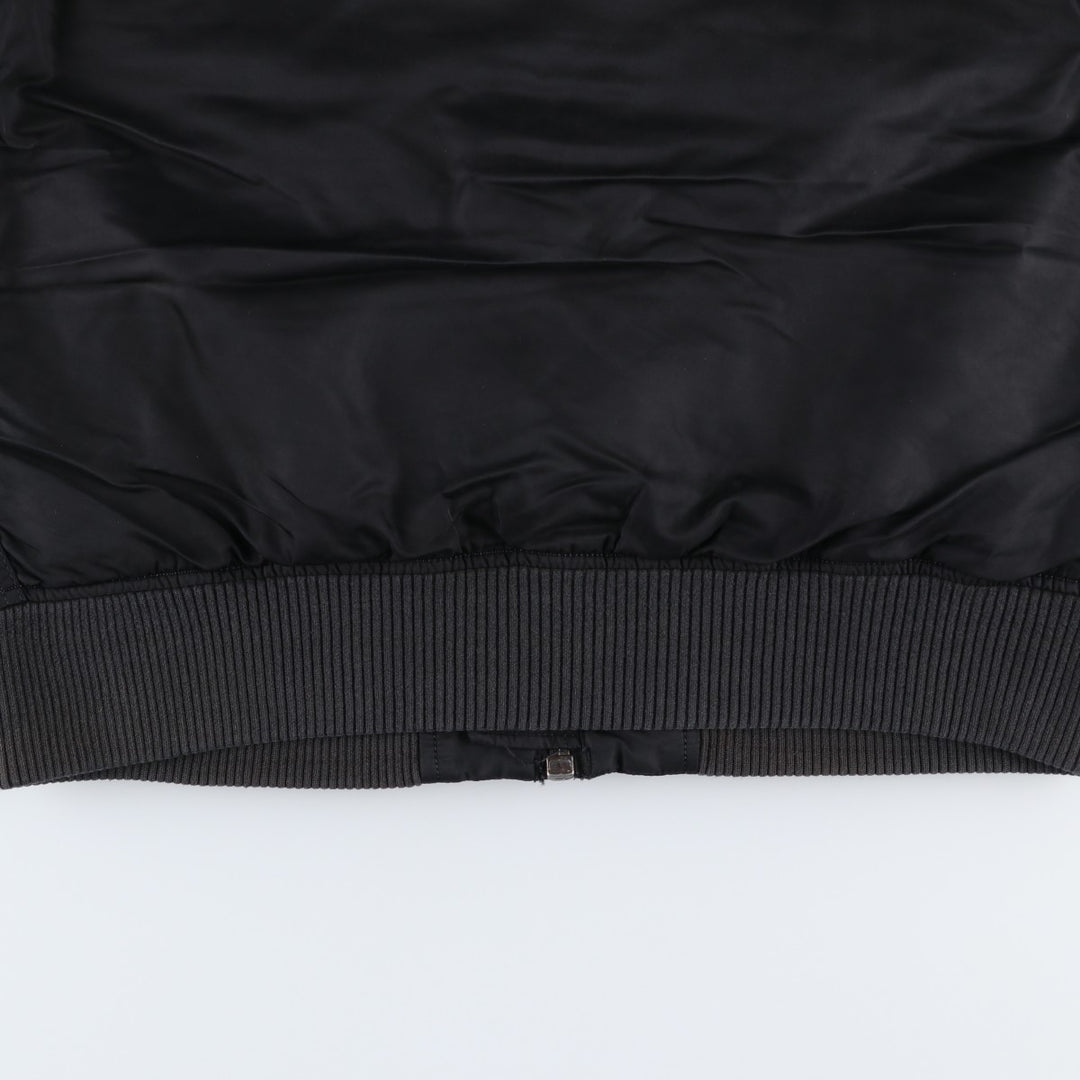 Civilian Alpha MA-1 style padded military flight jacket, men's size L Nylon black type Vintage Second Hand