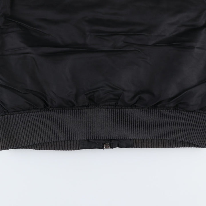 Civilian Alpha MA-1 style padded military flight jacket, men's size L Nylon black type Vintage Second Hand