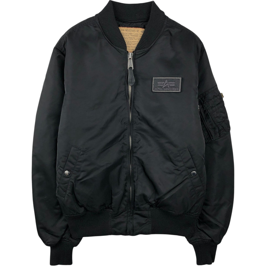 Alpha ALPHA military flight jacket with padding, size M (civilian product) Nylon black type Vintage Second Hand
