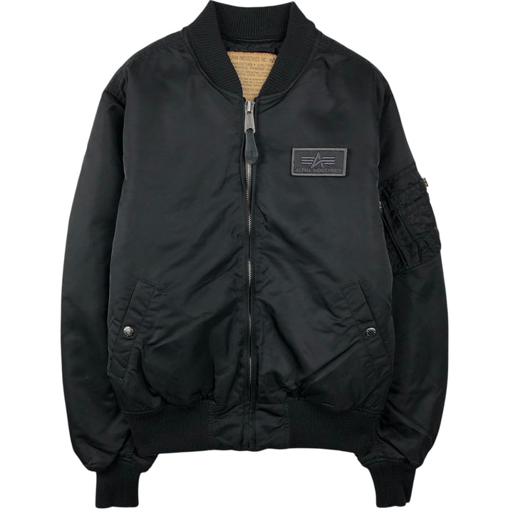 Alpha ALPHA military flight jacket with padding, size M (civilian product) Nylon black type Vintage Second Hand