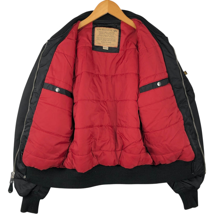 Alpha ALPHA military flight jacket with padding, size M (civilian product) Nylon black type Vintage Second Hand