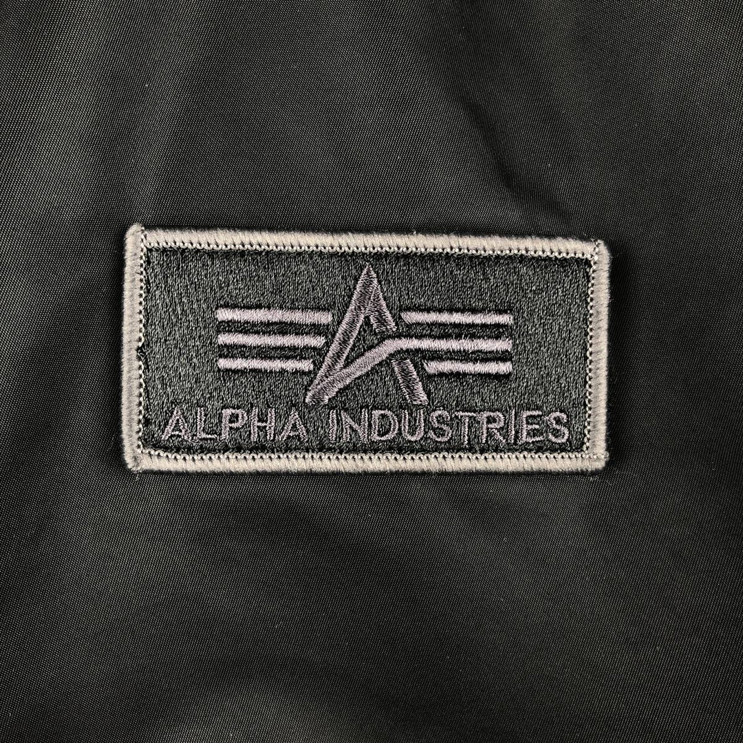 Alpha ALPHA military flight jacket with padding, size M (civilian product) Nylon black type Vintage Second Hand