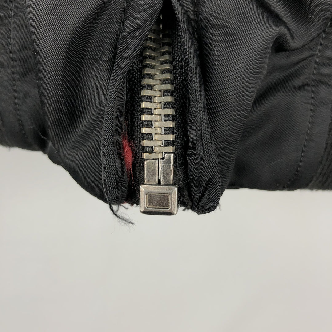 Alpha ALPHA military flight jacket with padding, size M (civilian product) Nylon black type Vintage Second Hand