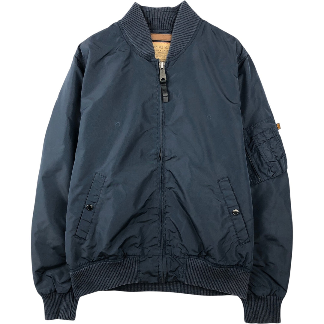 Civilian Alpha ALPHA Military Flight Jacket, Men's Size L (equivalent) Nylon navy blue type Vintage Second Hand