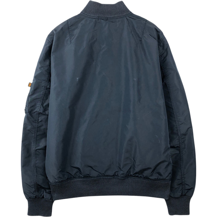Civilian Alpha ALPHA Military Flight Jacket, Men's Size L (equivalent) Nylon navy blue type Vintage Second Hand