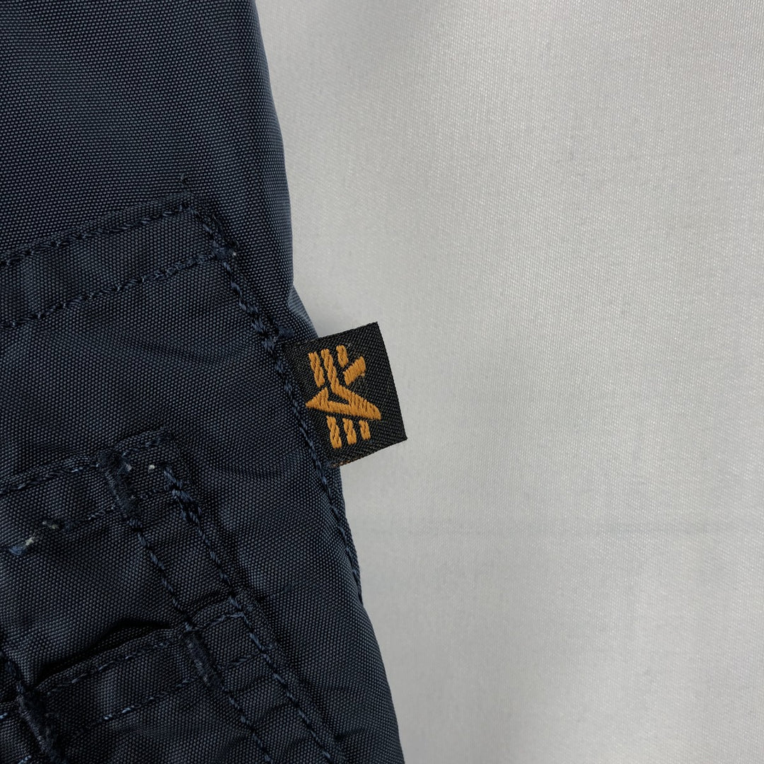 Civilian Alpha ALPHA Military Flight Jacket, Men's Size L (equivalent) Nylon navy blue type Vintage Second Hand