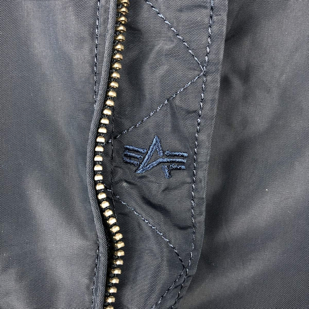 Civilian Alpha ALPHA Military Flight Jacket, Men's Size L (equivalent) Nylon navy blue type Vintage Second Hand