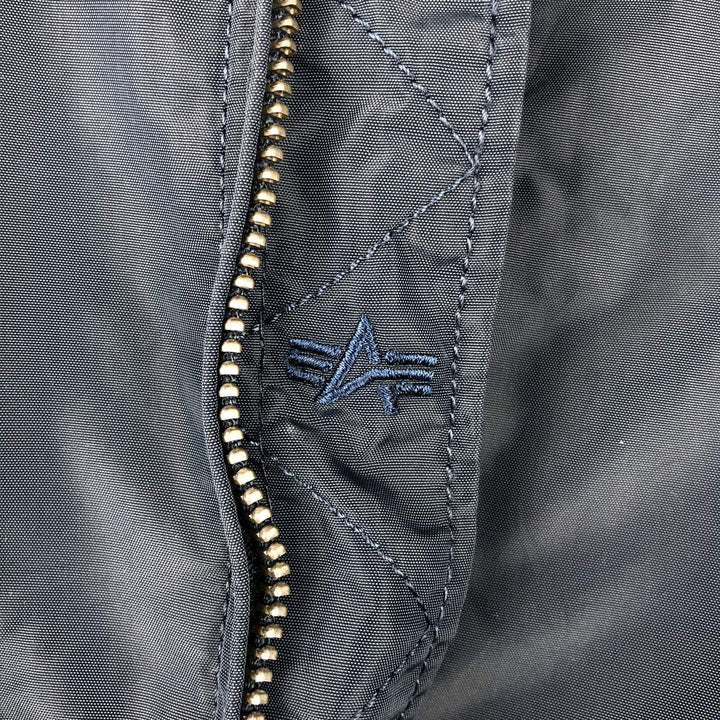 Civilian Alpha ALPHA Military Flight Jacket, Men's Size L (equivalent) Nylon navy blue type Vintage Second Hand