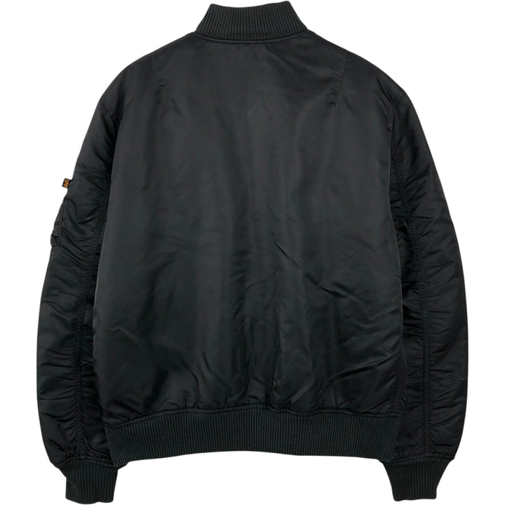 Alpha ALPHA Men's Padded Military Flight Jacket (Size XL) Nylon black type Vintage Second Hand