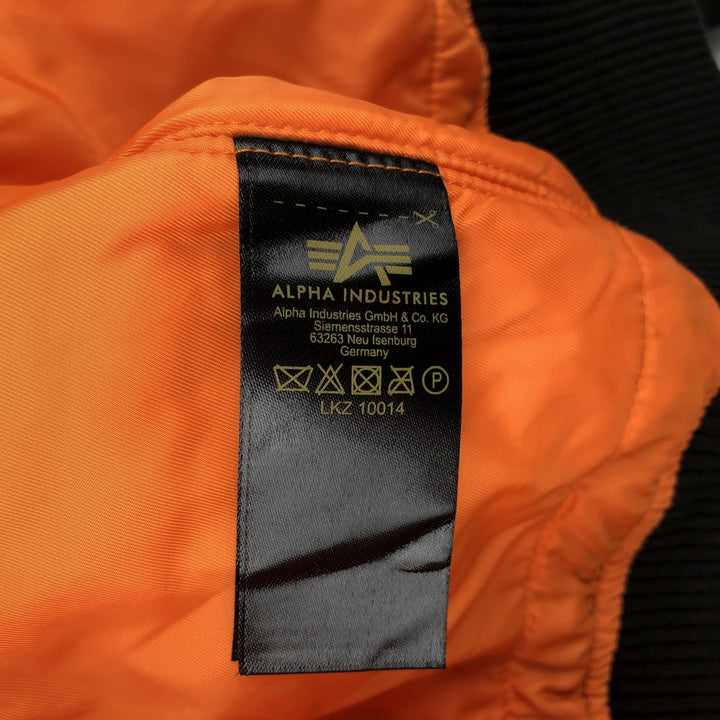 Alpha ALPHA Men's Padded Military Flight Jacket (Size XL) Nylon black type Vintage Second Hand
