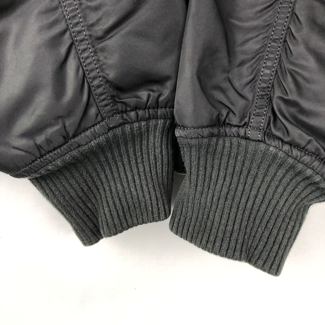 Alpha ALPHA Men's Padded Military Flight Jacket (Size XL) Nylon black type Vintage Second Hand