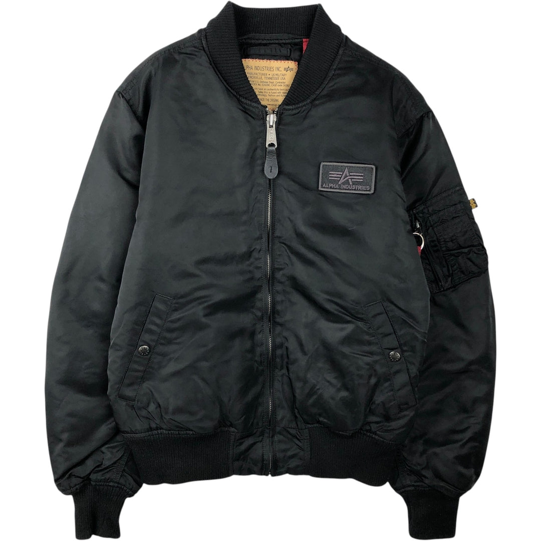 Civilian Alpha ALPHA padded military flight jacket, men's size L Nylon black type Vintage Second Hand
