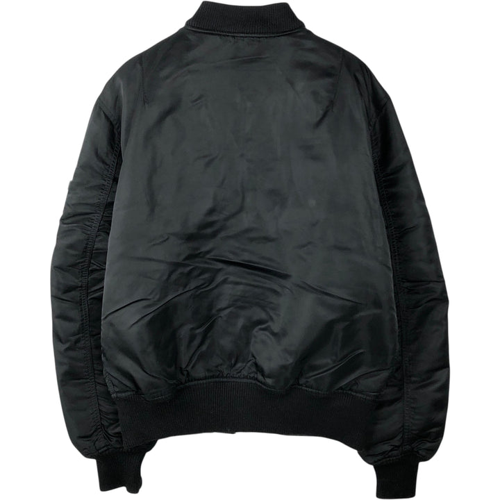 Civilian Alpha ALPHA padded military flight jacket, men's size L Nylon black type Vintage Second Hand