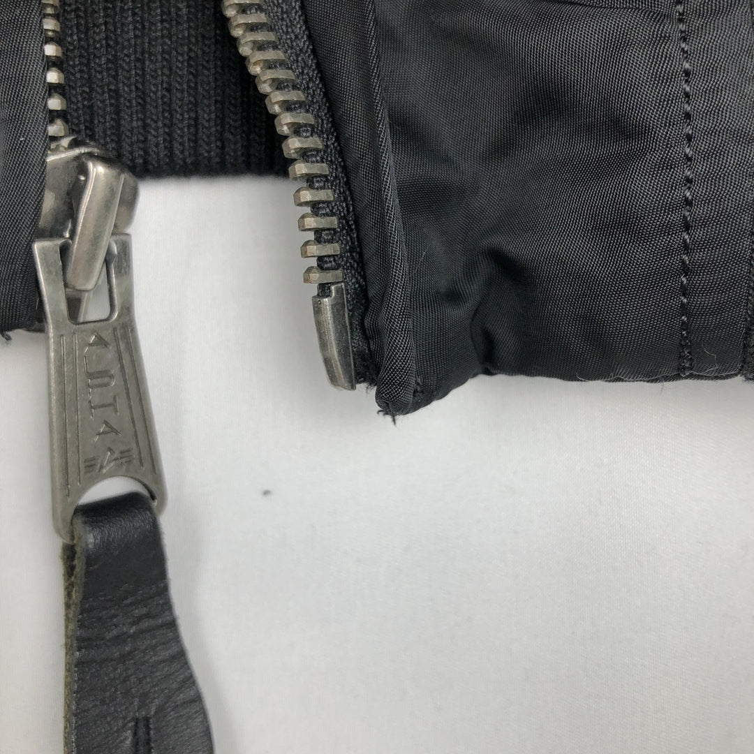 Civilian Alpha ALPHA padded military flight jacket, men's size L Nylon black type Vintage Second Hand