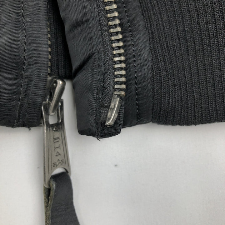 Civilian Alpha ALPHA padded military flight jacket, men's size L Nylon black type Vintage Second Hand