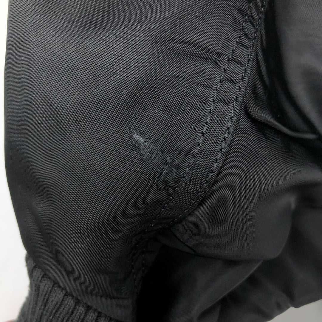 Civilian Alpha ALPHA padded military flight jacket, men's size L Nylon black type Vintage Second Hand