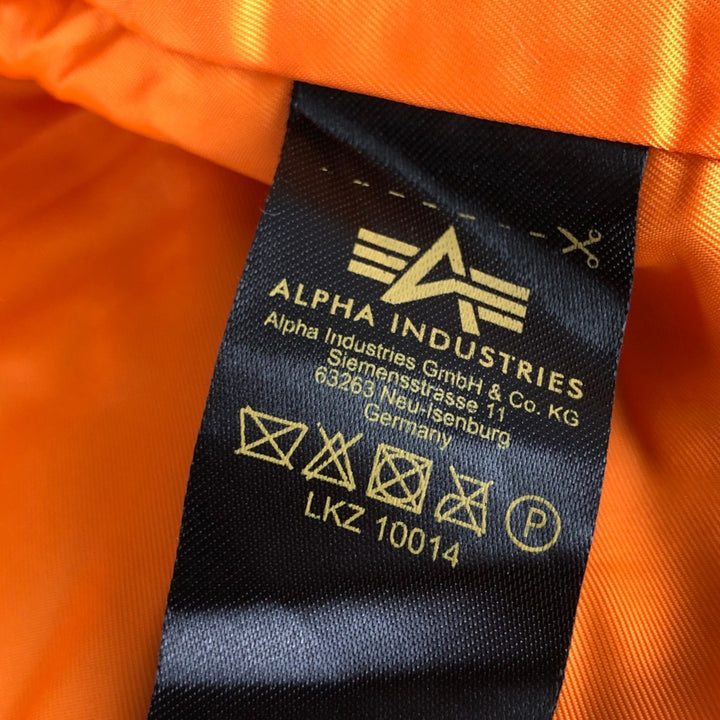 Civilian Alpha MA-1 Military Flight Jacket, Men's Size L Nylon navy blue type Vintage Second Hand