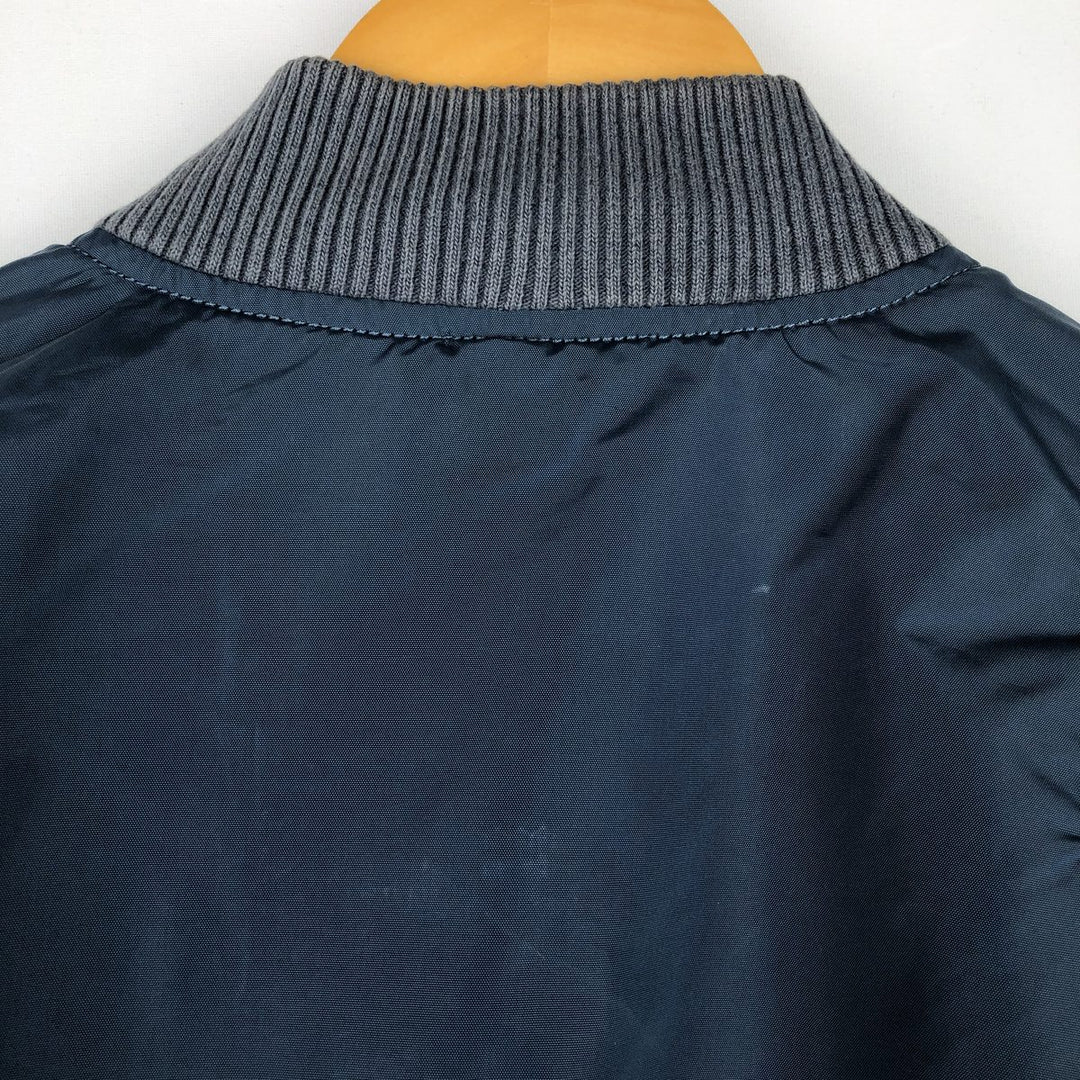 Civilian Alpha MA-1 Military Flight Jacket, Men's Size L Nylon navy blue type Vintage Second Hand