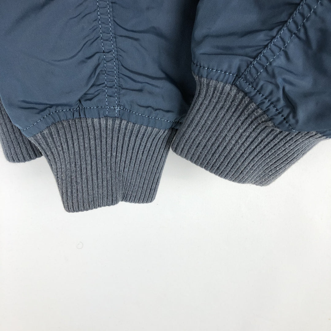 Civilian Alpha MA-1 Military Flight Jacket, Men's Size L Nylon navy blue type Vintage Second Hand