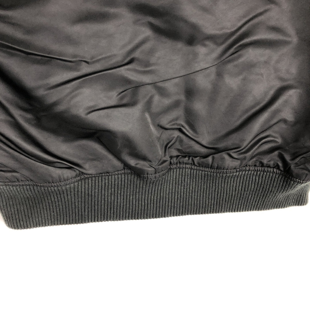 Civilian Alpha MA-1 style padded military flight jacket, men's size L Nylon black type Vintage Second Hand