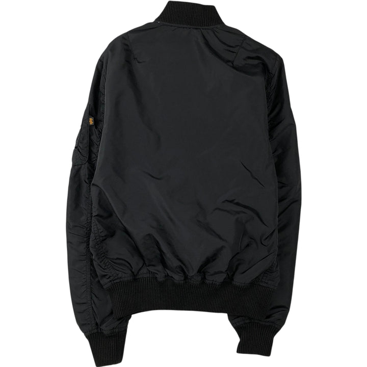 Civilian-made Alpha Industries military flight jacket, women's size L equivalent. Nylon black type Vintage Second Hand