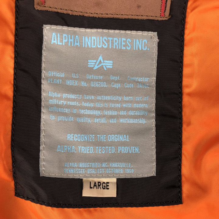Civilian-made Alpha Industries military flight jacket, women's size L equivalent. Nylon black type Vintage Second Hand