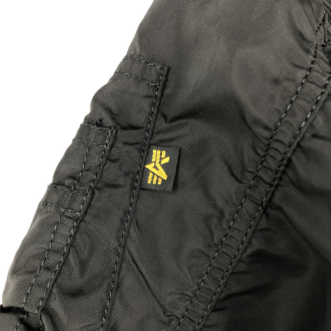 Civilian-made Alpha Industries military flight jacket, women's size L equivalent. Nylon black type Vintage Second Hand