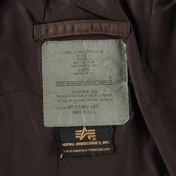 Civilian Alpha CWU-45 Nylon Khaki type brown Vintage Second Hand