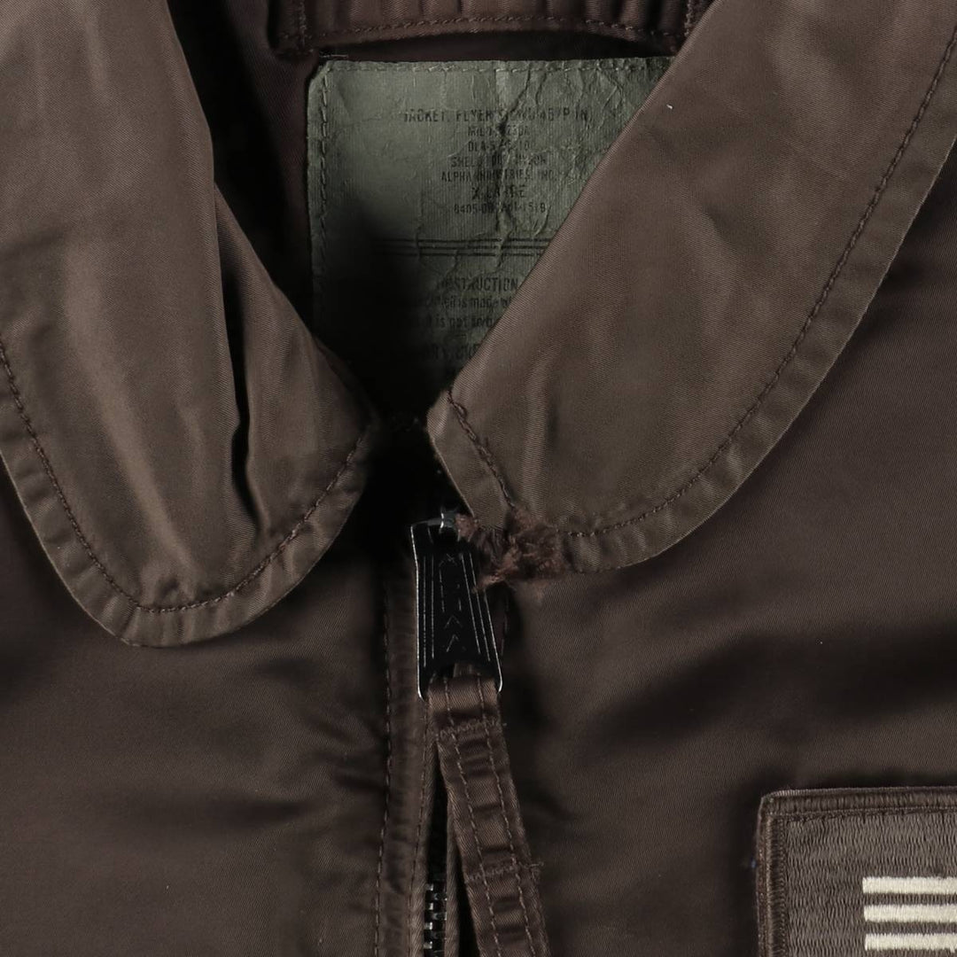 Civilian Alpha CWU-45 Nylon Khaki type brown Vintage Second Hand
