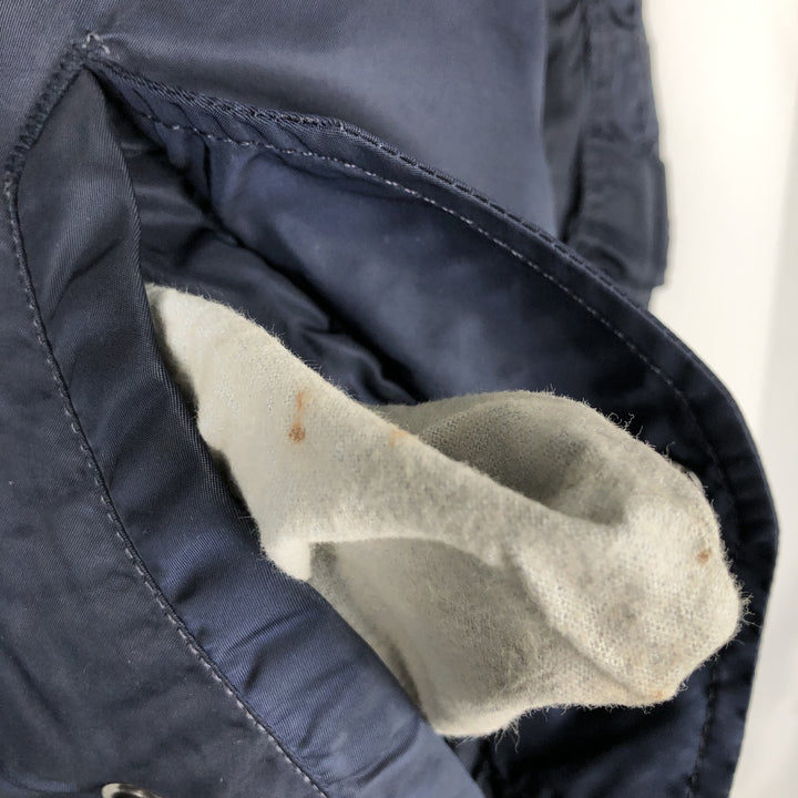 90'S civilian Alpha MA-1 style padded military flight jacket, made in the USA, men's size XL Nylon navy blue type Vintage Second Hand