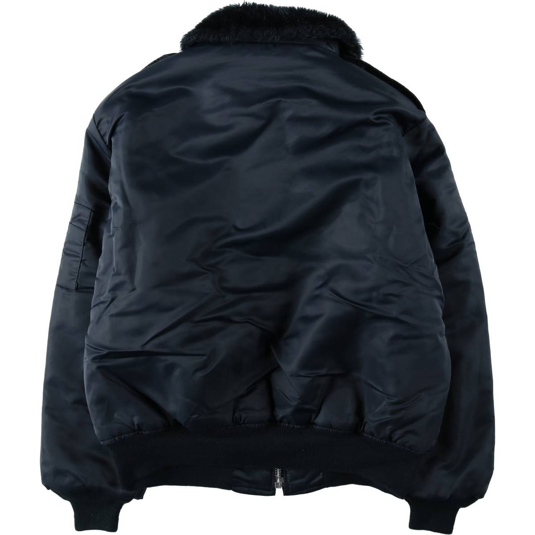 1980'S Dickies Military Flight Jacket, Made in USA, Men's Size L (approx.), Vintage unclear navy blue type Vintage Second Hand