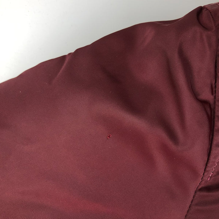 90'S civilian Alpha MA-1 style padded military flight jacket, made in the USA, men's size L, vintage Nylon wine-red Vintage Second Hand