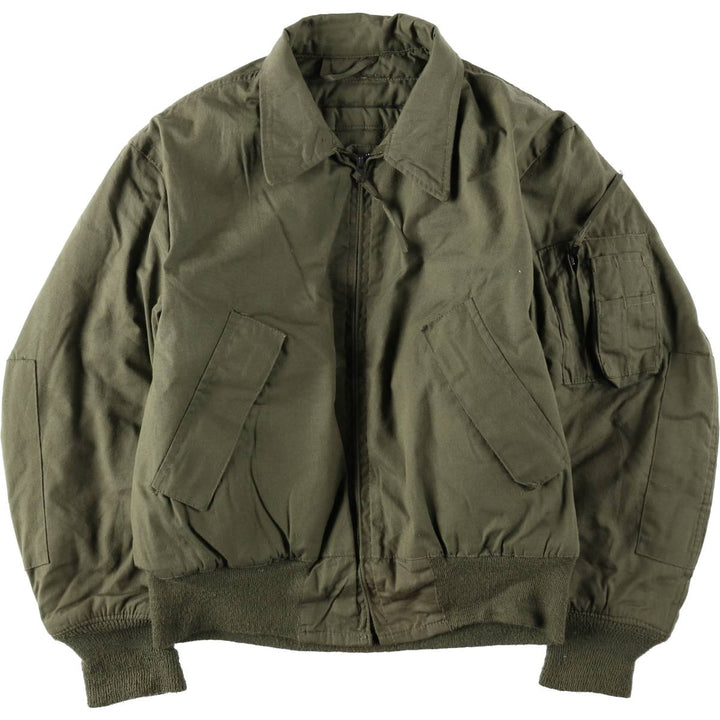 1980'S US Military Issue CVC Military Tanker Jacket, Made in USA, Small-Short (Men's Size S equivalent), Vintage Aramid Khaki type Vintage Second Hand