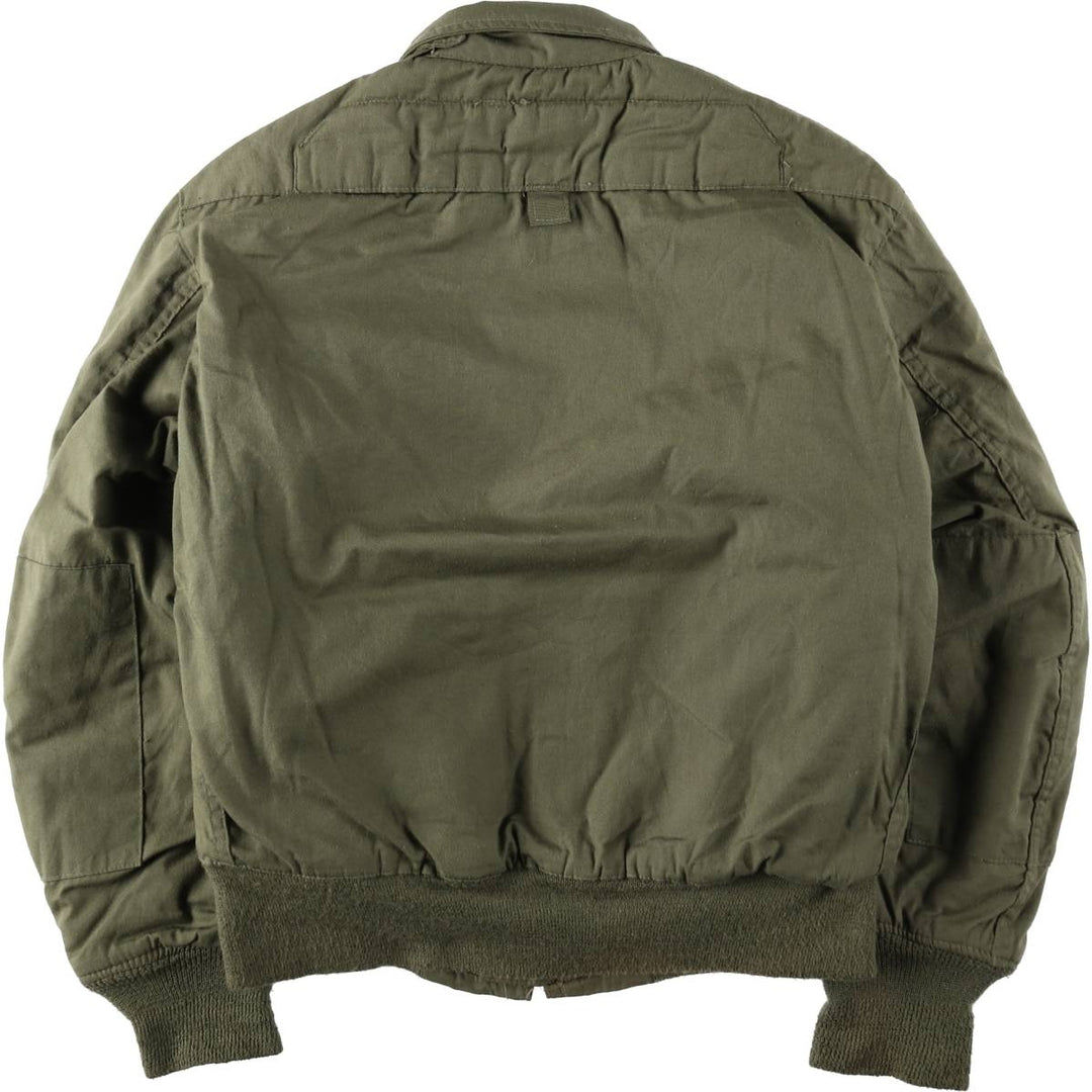 1980'S US Military Issue CVC Military Tanker Jacket, Made in USA, Small-Short (Men's Size S equivalent), Vintage Aramid Khaki type Vintage Second Hand