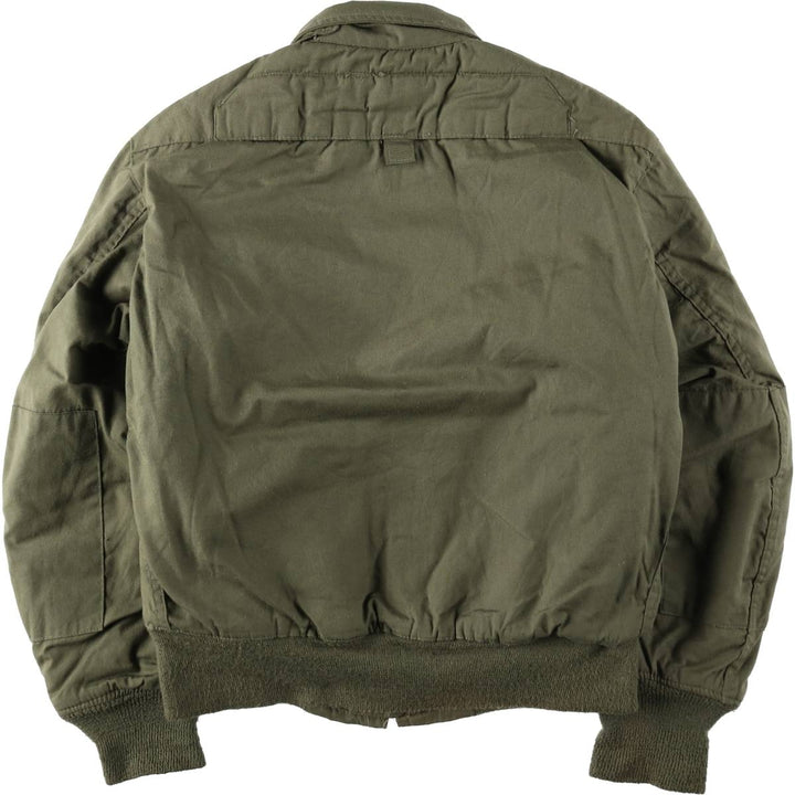 1980'S US Military Issue CVC Military Tanker Jacket, Made in USA, Small-Short (Men's Size S equivalent), Vintage Aramid Khaki type Vintage Second Hand