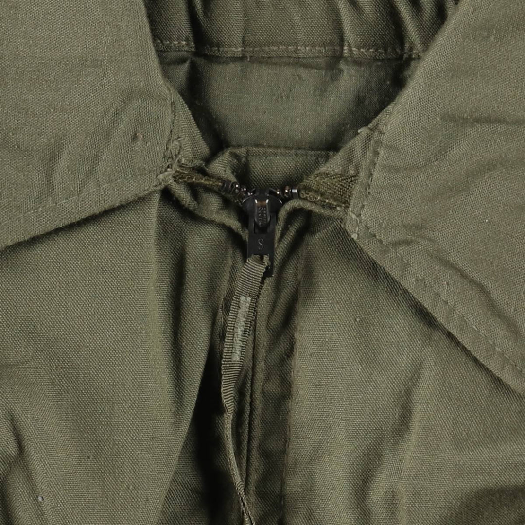 1980'S US Military Issue CVC Military Tanker Jacket, Made in USA, Small-Short (Men's Size S equivalent), Vintage Aramid Khaki type Vintage Second Hand
