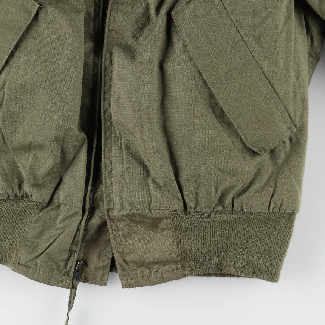 1980'S US Military Issue CVC Military Tanker Jacket, Made in USA, Small-Short (Men's Size S equivalent), Vintage Aramid Khaki type Vintage Second Hand