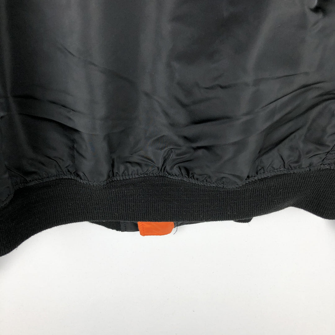 90'S civilian Alpha MA-1 style padded military flight jacket, made in the USA, men's size XL, vintage Nylon black type Vintage Second Hand