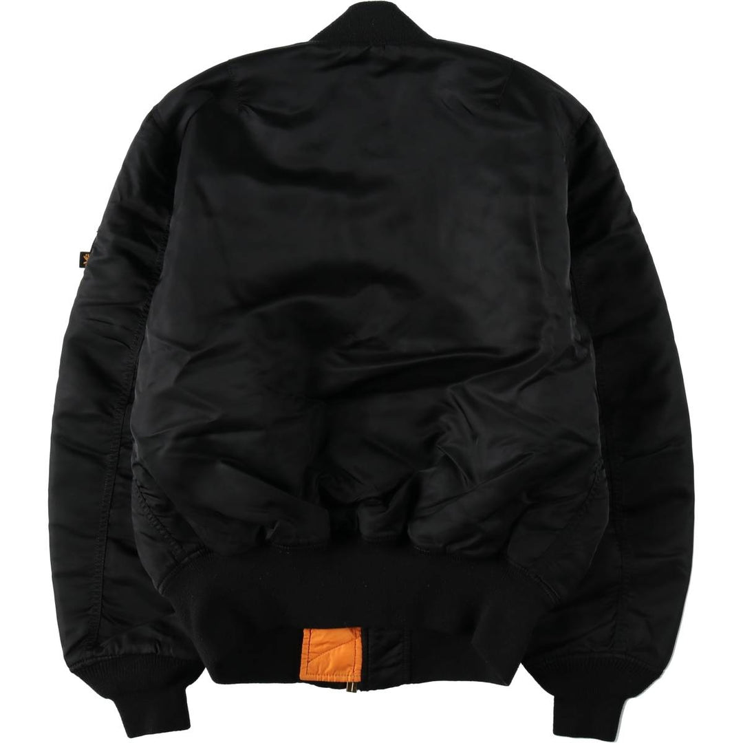 Civilian Alpha MA-1 style padded military flight jacket, men's size small Nylon black type Vintage Second Hand