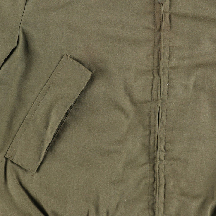 1980'S US Military Issue CVC Stars and Stripes Custom Military Tanker Jacket, Made in USA, Medium-Long (Men's Size M Equivalent), Vintage Aramid Khaki type Vintage Second Hand