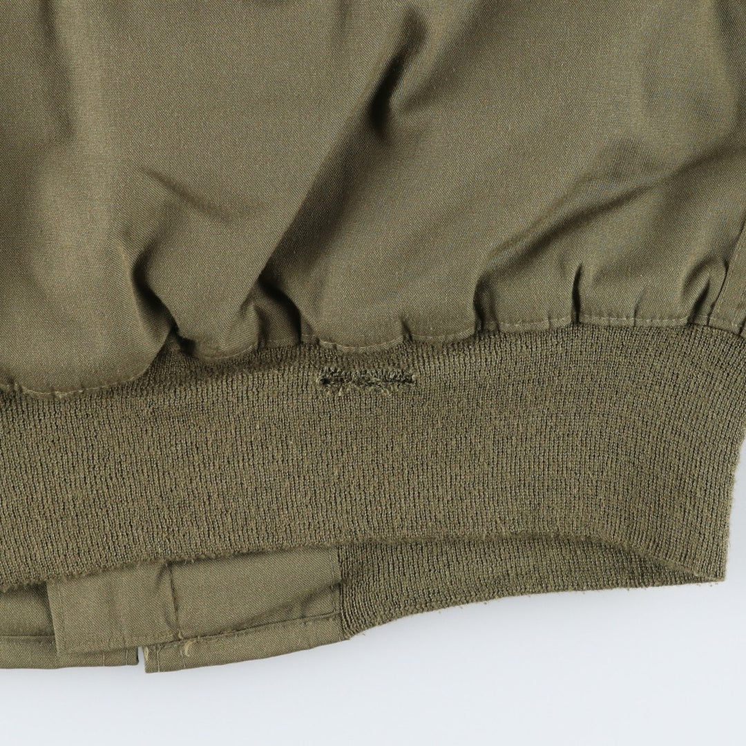 1980'S US Military Issue CVC Stars and Stripes Custom Military Tanker Jacket, Made in USA, Medium-Long (Men's Size M Equivalent), Vintage Aramid Khaki type Vintage Second Hand