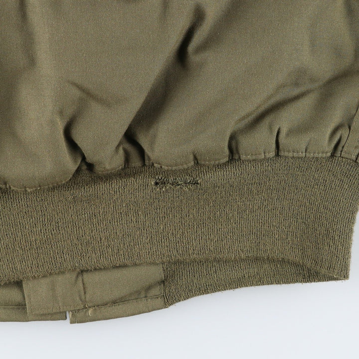 1980'S US Military Issue CVC Stars and Stripes Custom Military Tanker Jacket, Made in USA, Medium-Long (Men's Size M Equivalent), Vintage Aramid Khaki type Vintage Second Hand