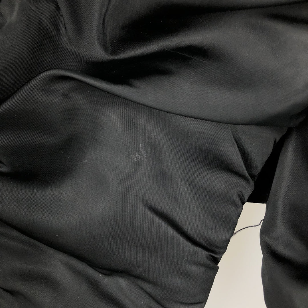 Civilian-made Alpha Industries MA-1 type padded military flight jacket, made in the USA, men's size M equivalent, vintage. Nylon black type Vintage Second Hand