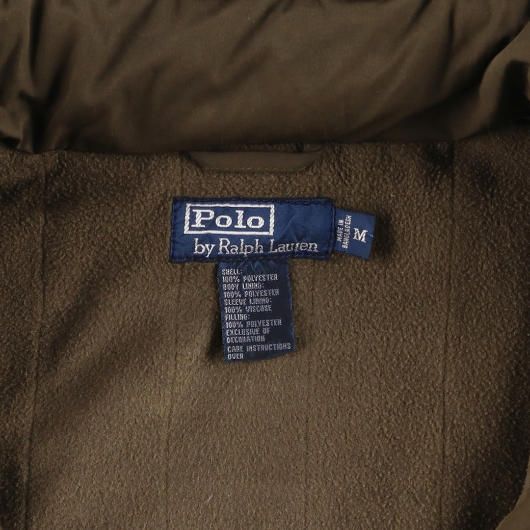 Ralph Lauren POLO by Ralph Lauren padded puffer jacket, men's size M polyester brown type Vintage Second Hand