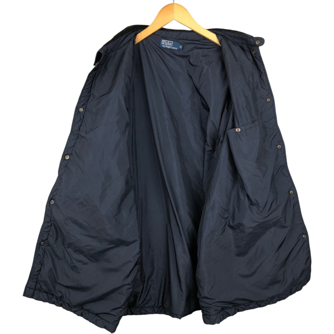 Ralph Lauren POLO by Ralph Lauren Quilted Puffer Jacket, Men's Size XL polyester navy blue type Vintage Second Hand