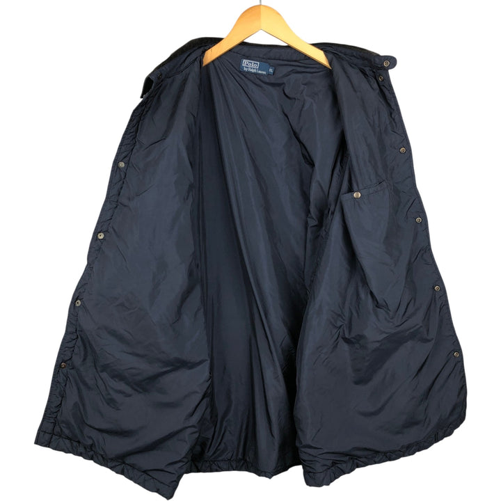 Ralph Lauren POLO by Ralph Lauren Quilted Puffer Jacket, Men's Size XL polyester navy blue type Vintage Second Hand