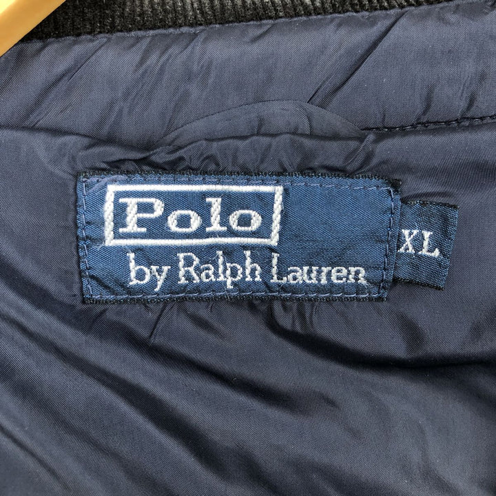 Ralph Lauren POLO by Ralph Lauren Quilted Puffer Jacket, Men's Size XL polyester navy blue type Vintage Second Hand