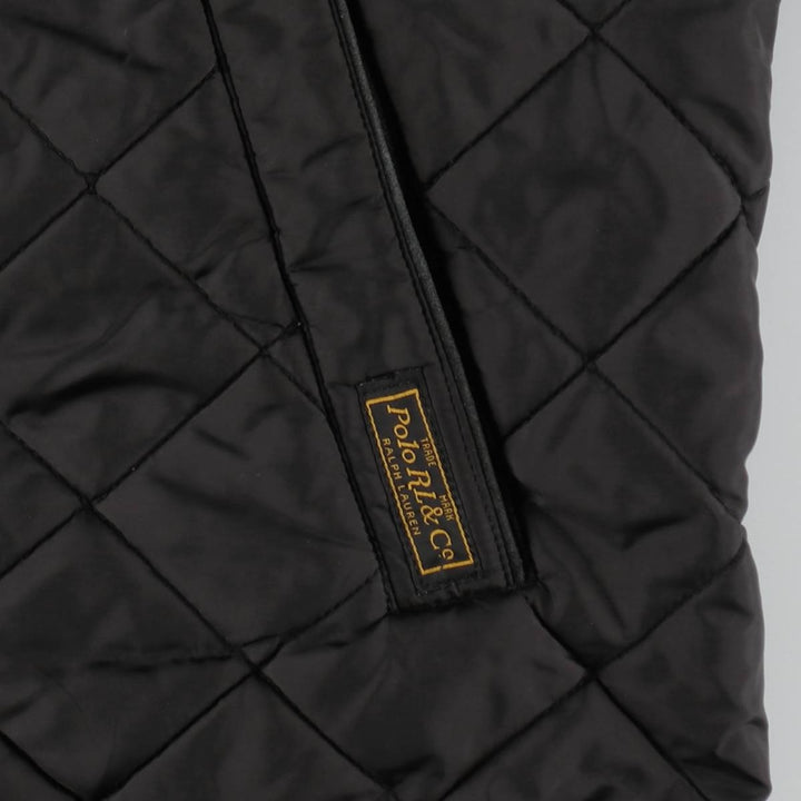 Ralph Lauren POLO by Ralph Lauren Quilted Puffer Jacket, Men's Size Medium polyester black type Vintage Second Hand