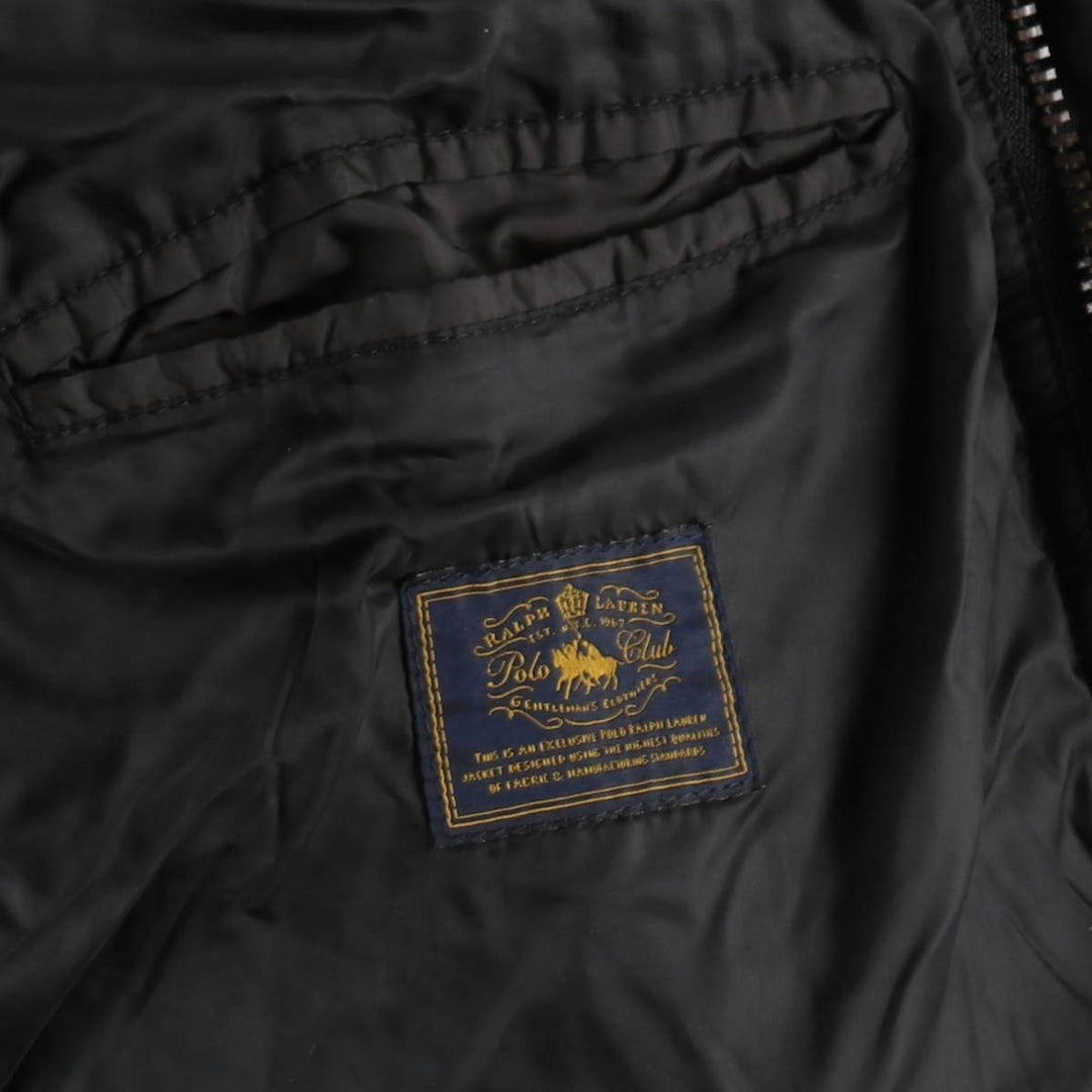 Ralph Lauren POLO by Ralph Lauren Quilted Puffer Jacket, Men's Size Medium polyester black type Vintage Second Hand