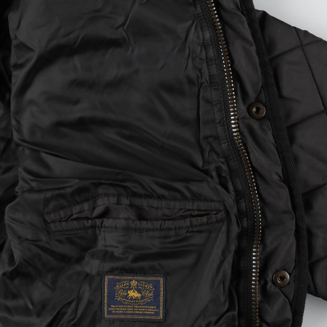 Ralph Lauren POLO by Ralph Lauren Quilted Puffer Jacket, Men's Size Medium polyester black type Vintage Second Hand